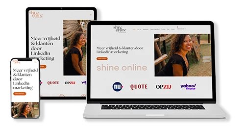 girlbosswebdesign - klant - shine online